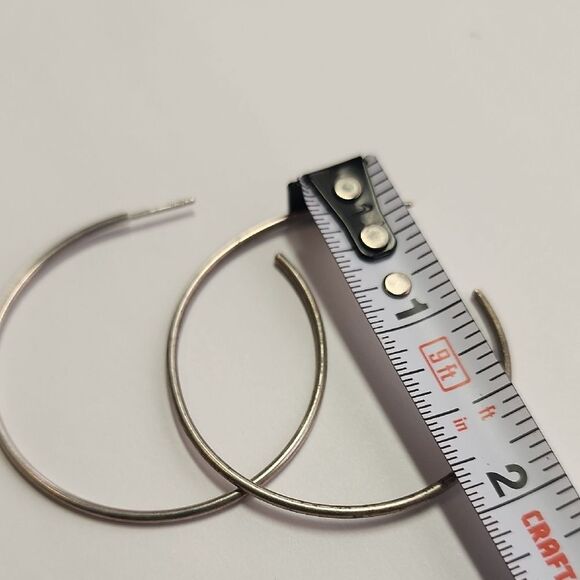 IBB 925 Sterling Silver Hoop Earrings - Picture 2 of 3